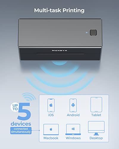 MUNBYN Thermal Direct Shipping Label, Digital Shipping Scale, Wireless Thermal Label Printer