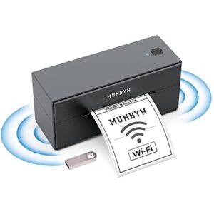 MUNBYN Thermal Direct Shipping Label, Digital Shipping Scale, Wireless Thermal Label Printer