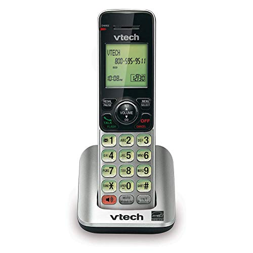 VTech CS6609 Cordless Accessory Handset - Requires a compatible phone system purchased separately (VTech CS6619, CS6629, CS6648, or CS6649),Silver/black