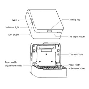 N/A 200DPI USB Portable Label Printer Maker Machine Handheld BT Sticker Label Printer