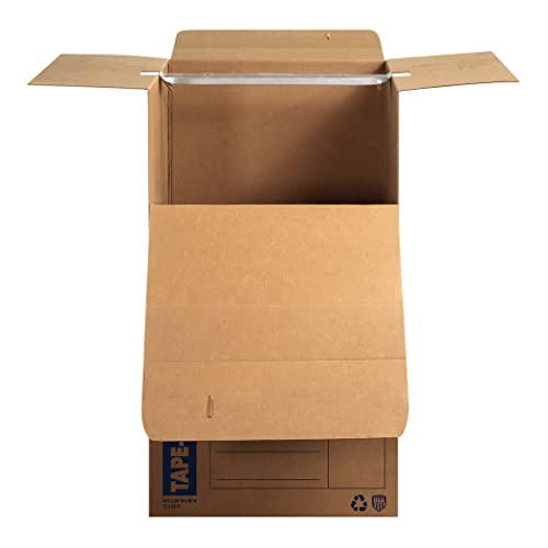 Bankers Box 7710501 SmoothMove Tape-Free Wardrobe Boxes, Large 24.38”L x 24.38”W x 40.25”H, 3 Pack