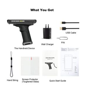 Android Handheld Data Terminal Mobile Computer with 1D & 2D PDF417 Barcode Scanner 3G 4G WiFi BT GPS, Ergonomic Pistol Grip for Warehouse Inventory