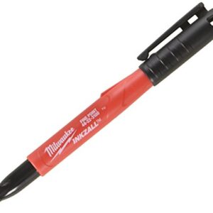 Milwaukee 48-22-3100 Inkzall Jobsite Fine Point Black Permanent Marker 12 Pack