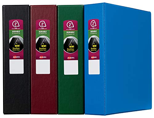 Avery 11558 2 Assorted Durable EZ-Turn Binders, 1 Pack