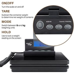 Smart Weigh Digital Shipping and Postal Weight Scale, 110 lbs x 0.1 oz, UPS USPS Post Office Scale