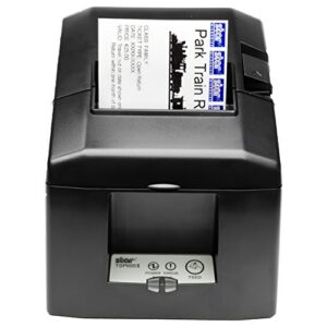 star micronics tsp654iibi (tsp650ii series) bluetooth thermal receipt printer, black – bluetooth connectivity – 11.8 ips, 203 dpi, 3.15″ max print width, auto cutter, monochrome – ykgav
