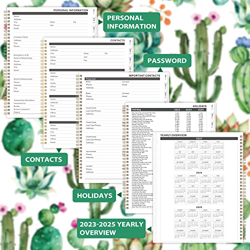 2023-2025 Monthly Planner/Calendar - 2 Year Monthly Planner 2023-2025, July 2023 - June 2025, 9" x 11" Planner with Twin-Wire Binding, Monthly Tabs, Two-Side Pocket, Perfect Daily Organizer