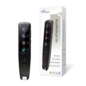 penpower worldpen scan go | ocr reading pen with text to speech | pen scanner for data input | pen translator for second language learners| wireless standalone | lcd touchscreen | wi-fi connection