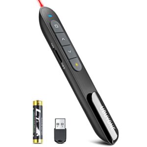 ubuyone wireless presenter remote presentation pointer clicker with hyperlink & volume control usb powerpoint slide advancer