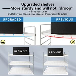 WANCHIY Upgraded Cabinet Organizers and Storage -Divided Compartment Holder for Plastic Bag, Wrap, Foil, Snack and Box for Kitchen Organization and Storage-Under Sink Organizers and Storage Suitable