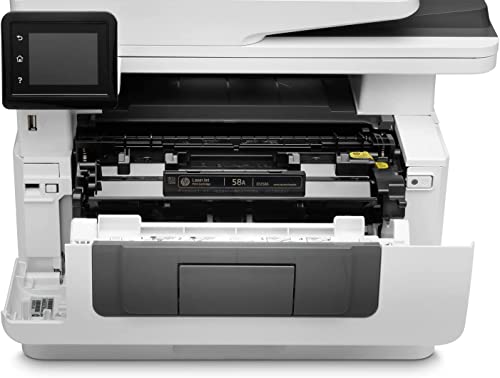 HP Laserjet Pro MFP M428fdw All-in-One Wireless Monochrome Laser Printer, White - Print Scan Copy Fax - 40 ppm, 1200 x 1200 dpi, Auto Duplex Printing, 50-Sheet ADF, Ethernet, Cbmoun Printer_Cable