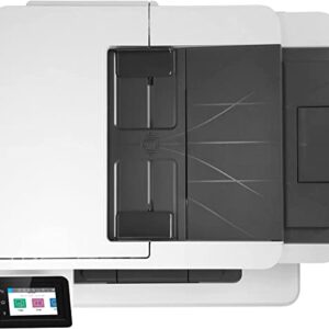 HP Laserjet Pro MFP M428fdw All-in-One Wireless Monochrome Laser Printer, White - Print Scan Copy Fax - 40 ppm, 1200 x 1200 dpi, Auto Duplex Printing, 50-Sheet ADF, Ethernet, Cbmoun Printer_Cable