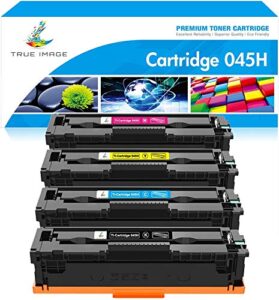 true image compatible toner cartridge replacement for canon 045 045h mf634cdw toner canon color imageclass mf634cdw mf632cdw lbp612cdw mf632 lbp612 ink printer (black cyan yellow magenta, 4-pack)