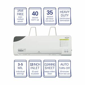 SINCHI 40-Second Warm-up, High Speed, 13-inch Laminating Machine for Business/Office/School/Home, Never Jam Thermal Laminator Machine with Laminating Sheets Starter Kit