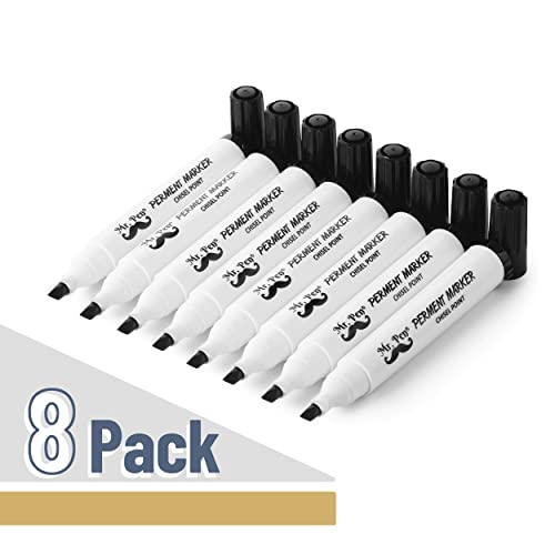 Mr. Pen- Black Permanent Markers, 8 Pack, Chisel Tip Permanent Marker, Markers, Black Markers, Thick Black Markers, Permanent Marker Chisel, Chisel Tip Black Marker, Chisel Tip Black, Chisel Tip