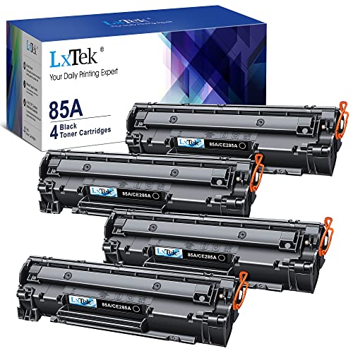 LxTek Compatible Toner Cartridge Replacement for HP 85A CE285A to Compatible with Laserjet Pro P1102W Pro P1109W M1212NF M1217NFW (Black, 4-Pack)