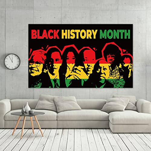 Black History Month Backdrop Black History Month Banner Black History Month Poster Pan African American Decoration and Supplies for Home