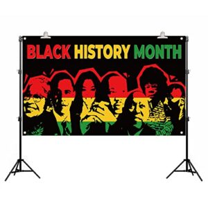 Black History Month Backdrop Black History Month Banner Black History Month Poster Pan African American Decoration and Supplies for Home