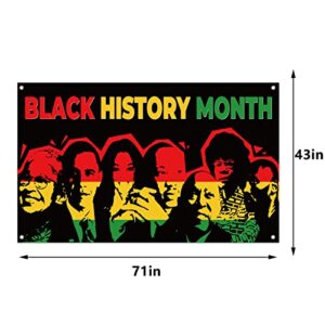 Black History Month Backdrop Black History Month Banner Black History Month Poster Pan African American Decoration and Supplies for Home