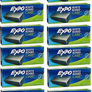 Expo 81505 Block Eraser Dry Erase Whiteboard Board Eraser, Soft Pile, 5 1/8 W x 1 4 H - Pack of 12