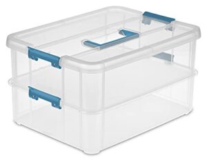 sterilite 14228604 stack & carry 2 layer handle box, 1 – pack