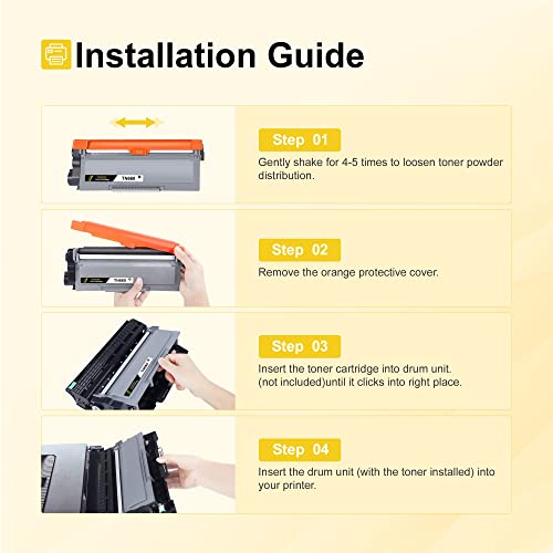 TN660 TN630 Higher-Yield SHEENGO Compatible Toner Cartridge Replacement for Brother TN660 TN-660 for HL-L2340DW HL-L2300D HL-L2380DW MFC-L2700DW L2740DW DCP-L2540DW Printer(TN6602PK) up to 2,600 Pages