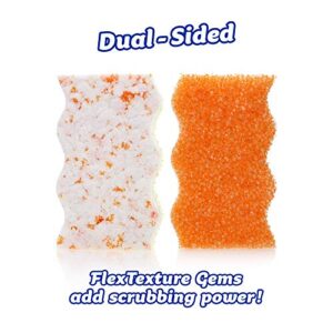 Scrub Daddy - Eraser Daddy 10x with Scrubbing Gems Dual-Sided Scrubber and Eraser, Lasts 10x Longer Than Ordinary Melamine Erasers, Water Activated, Dual Sided, Ergonomic, 2ct (Pack of 2)