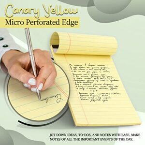 Emraw Yellow Legal Pads 8.5 x 11.75 – Canary Yellow Micro Perforated Edge Legal Ruled Universal 50 Sheets Letter Size Writing Pad (Pack of 3)