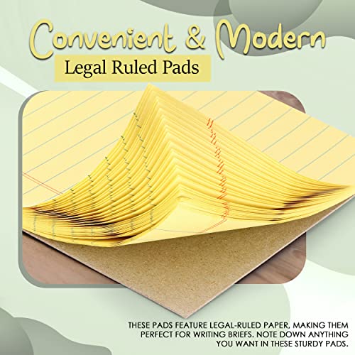 Emraw Yellow Legal Pads 8.5 x 11.75 – Canary Yellow Micro Perforated Edge Legal Ruled Universal 50 Sheets Letter Size Writing Pad (Pack of 3)