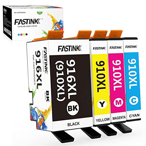 FASTINK Remanufactured HP 910XL 916XL Ink Cartridges Combo Pack Replacement for HP 910 916 XL with HP OfficeJet Series 8010 8015 8018 8022 HP OfficeJet Pro Series 8020 8025 8028 8035 Printers,4 Pack