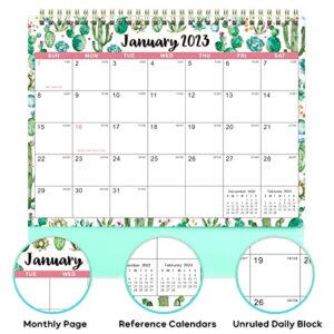 Desk Calendar 2023-2024 - Standing Flip 2023-2024 Desktop Calendar with Thick Paper, Jan 2023 - Jun 2024, 10" x 8.3",Memo Pages, Stand up Desk Calendar with Strong Twin-Wire Binding & Blank Blocks