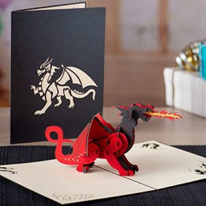 Dragon Pop Up Card by DEVINE Popup Cards | 3D Cards Pop Up Birthday Cards for Women Kids Mom Dad Husband Wife | Pop Up Greeting Cards | Funny 3D Birthday Pop Up Card |Love Father Boy Girl Son Daughter