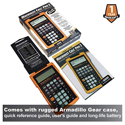 Calculated Industries 4088 Machinist Calc Pro 2 Advanced Machining Calculator | Speeds and Feeds, DOC, LOC and WOC for Materials and Tool settings | Machinists, Setters, Tool & Die Makers, Shop Owners