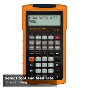 Calculated Industries 4088 Machinist Calc Pro 2 Advanced Machining Calculator | Speeds and Feeds, DOC, LOC and WOC for Materials and Tool settings | Machinists, Setters, Tool & Die Makers, Shop Owners