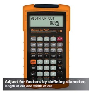 Calculated Industries 4088 Machinist Calc Pro 2 Advanced Machining Calculator | Speeds and Feeds, DOC, LOC and WOC for Materials and Tool settings | Machinists, Setters, Tool & Die Makers, Shop Owners