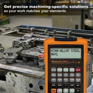 Calculated Industries 4088 Machinist Calc Pro 2 Advanced Machining Calculator | Speeds and Feeds, DOC, LOC and WOC for Materials and Tool settings | Machinists, Setters, Tool & Die Makers, Shop Owners