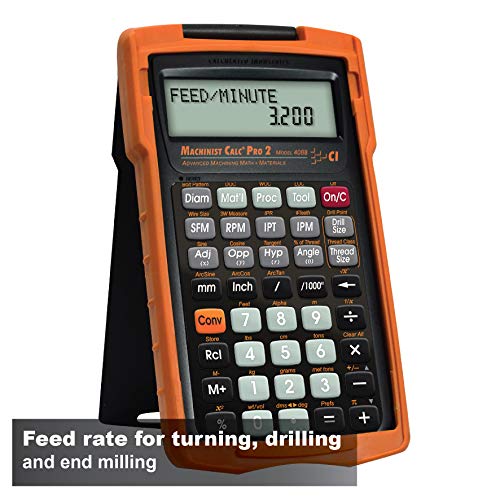 Calculated Industries 4088 Machinist Calc Pro 2 Advanced Machining Calculator | Speeds and Feeds, DOC, LOC and WOC for Materials and Tool settings | Machinists, Setters, Tool & Die Makers, Shop Owners