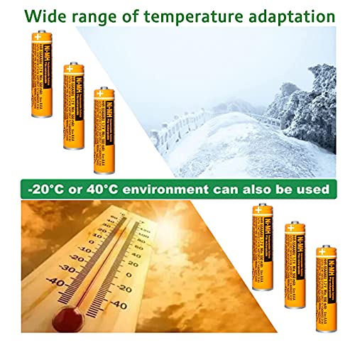 EOCIK 4 Pack HHR-55AAABU NI-MH Rechargeable Battery 1.2V 550mAh AAA Battery for Panasonic Cordless Phones