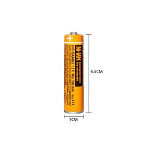 EOCIK 4 Pack HHR-55AAABU NI-MH Rechargeable Battery 1.2V 550mAh AAA Battery for Panasonic Cordless Phones