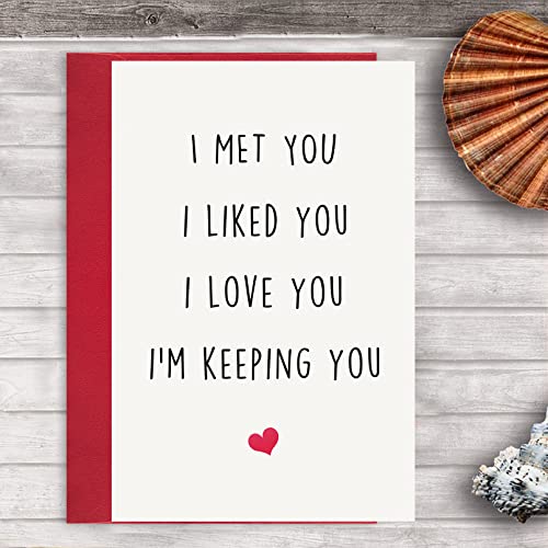 Alzombi Funny I Love You Card, Birthday Card, Anniversary Card, Card for Boyfriend Husband Fiance