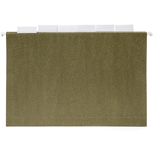 Blue Summit Supplies Extra Capacity Hanging File Folders, 9 x 14 Legal Size, Heavy Duty, 2 Inch Expansion Filing Folders, 1/5 Tab, for Bulky Files, Legal Charts, Standard Green, 25 Pack