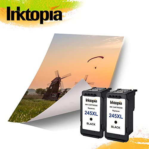 Inktopia Compatible Ink Cartridge Replacement for Canon 245XL PG-245XL PG245XL PG-243 for Pixma MX492 MG2522 MG2922 MG2920 MG2520 MG2420 MX490 MG2525 Printer (2 Black)