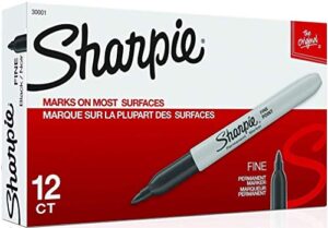 sharpie 30001 fine point permanent marker black dozen