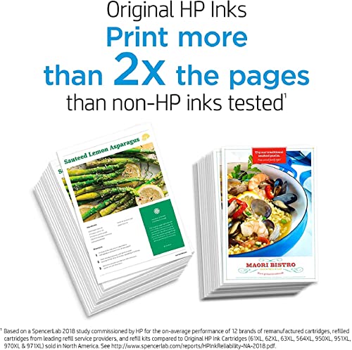 Original HP 564 Black, Cyan, Magenta, Yellow Ink (4-pack) | Works with DeskJet 3500; OfficeJet 4620; PhotoSmart B8550, C6300, D5400, D7560, 5500, 6510, 6520, 7500, Plus, Premium, eStation | 3YQ22AN