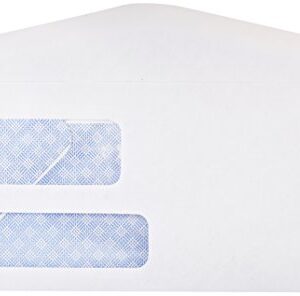 Amazon Basics #9 Double Window Security Tinted Envelopes, White, 500 ct