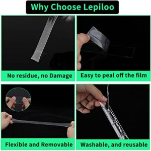 Strong Double Sided Tape Heavy Duty, Lepiloo Clear Double Sided Tape for Walls, Picture Hanging Tape Removable, Double Side Tape Reusable Double Stick Tape Heavy Duty Mounting Tape Two Sided 16.5FT