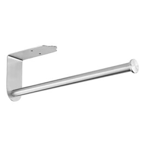 paper towel holder, self-adhesive paper towel holder under cabinet , both available in adhesive and screws, wall mount hanging paper towel rack for kitchen, stainless steel silver paper towel holders