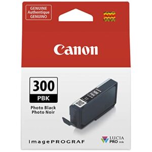canon pfi-300 lucia pro ink, photo black, compatible to imageprograf pro-300 printer, standard (4193c002)