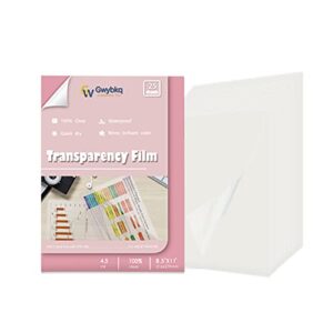 transparency film paper clear for overhead projector transparencies and inkjet screen prints 8.5 x 11,25sheets