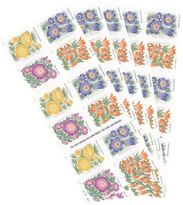 2022 mountain flora wild flowers garden forever first class postage stamps – garden, flowers, nature, valentine, wedding, celebration, anniversary, love, party (100 stamps (5 books of 20))
